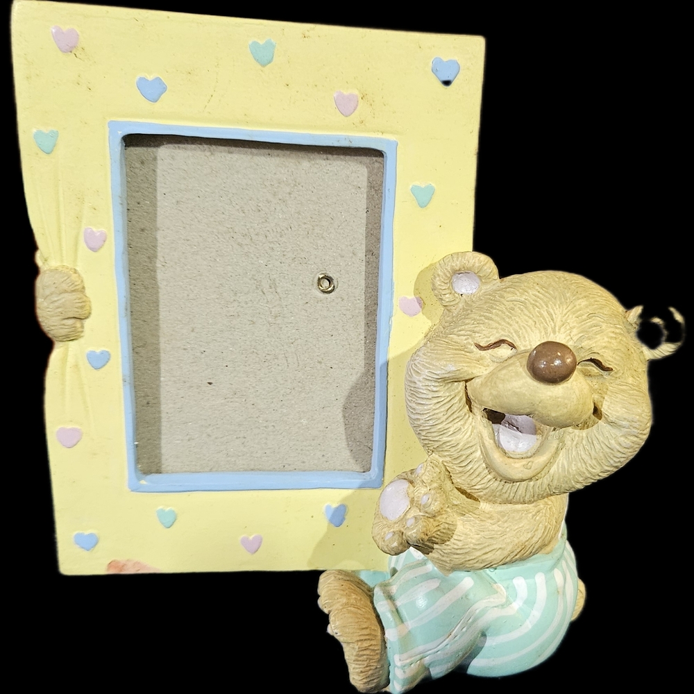Charming Bear Photo Frame - Yellow and Blue